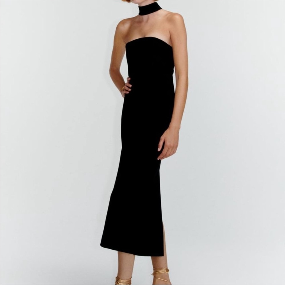 Zara Black Halter Neck Dress